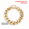 High Quality Exaggerated Acrylic Big Chain Necklaces Women Statement Hip Hop Twisted Chunky Thick Ccb Link Choker Gothic Jewelry