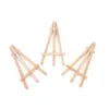 8x15cm Mini treppiede in legno naturale Cavalletto Decorazione di nozze Pittura Piccolo supporto Menu Board Accessoriy Stand Display Titolari DD283