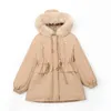 Pai Övervinna Kvinnors Plus Velvet Mid-Length Winter Padded Jacket Koreansk stil tjock kappa 211013