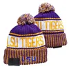 New College Longhorns Voetbal Mutsen Sport Pom Cuffed Knit Muts Oranje Pom Pom Cap Team Knits Mix En Match Alle Caps