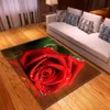 Tapijten Romantische Valentine039S Day Home Decor Tapijt Galway Vloer Mat Beautiful Rose Flowers 3D Printing Paren Slaapkamer 2508588