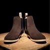 Elegante Chelsea Boots Leren Heren Paar Schoenen Maat 47 Slip-on Jurk Formele Laarzen Model Modeshow