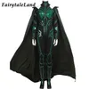 Film Ragnarok cosplay Gud av död kostym Hela rollspel Green Battle Jumpsuit Halloween karneval kläder med stövlar Y0913