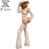 Women Jumpsuit Temperament Lace Rompers Womens Long Sleeve High Waist Slim White Black Autumn 210524