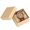 Wood Watch Men039s Montres Retro Roman Scale Cadrée Courtelle réglable en bois Full Fullable Zebrawood Quartz Wristwatch Reloj de Madera Wrist9458263