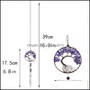 Pendants Arts, Crafts & Gifts Home Garden Purple Hanging Crystal Suncatcher Stone Beads Prism Maker Drops Hang For Window, Decor, Car Charms