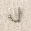 Wholesale- Single Prong Hook Hanger Antique Bronze 3.4cm x 1.4cm for Clothes Coat Robe Purse Hat DH8767