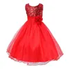 Mode Sequin Fleur Fille Robe Fête D'anniversaire De Mariage Princesse Toddler Bébé Filles Vêtements Enfants Enfants Robes Fille de