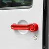 Garniture de poignée de porte extérieure rouge couvercle de poignées de hayon pour Jeep Wrangler JK JKU 07-17 4 portes
