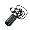 Customized Phrase and Signature Pendant (what Letter Message Me ) Stainless Steel Dog Tag Charms Pendants Necklace Black Chain 24''