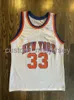 Gestikte Custom Vintage Patrick Ewing # 33 White Champion Jersey Mannen Dames Jeugd Basketbal Jerseys XS-6XL