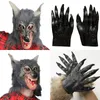 Party Masks Bar Club Halloween Carnival Horror Stage Prom accessoires Anime Wolf Cosplay Gants Headgear Gants effrayant Masque Face Cover Children Toy