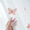 Gardin draperier prinsessa ren gardiner för vardagsrum vit grå tulle med fjärilar voile flickor sovrum fönsterbehandling dekor