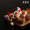 Браслет национальный этнический стиль многоцветный цветок шарм ручной работы из ткани белл-браслет для женщин дружба пожелание ювелирных изделий подарок