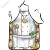 Aprons 3D Funny Apron Chef Kitchen Man Women Dinner Party Cooking Adult Master Culinary Baking Accessories5139637