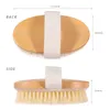 Brosse en bois pour bain et douche, 200 pièces, pour peau sèche, corps et visage, poils naturels doux, brosse de bain-douche, SPA sans poignée, nettoyage