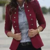 Women Solid Colors Double Breasted Blazers Office Slim Short Suit 2021 Spring Autumn New Fashion Multi Button Blazer Plus Size X0721