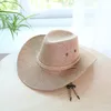 Outdoor Straw Hat Men039s Summer Beach Western Cowboy Mountaineering Sun Sunscreen Wide Brim Hats3933448