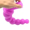 NXY Dildos Anal Toys Six Beaded Masturbation Stick with Handle Sugar Gourd Fake Penis Pull Bead Big Plug Adult Fun Toy for Men and Women 0225