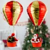 Boże Narodzenie wiszące ornament gorące powietrze balon z Santa Sufit Wisiorek kryty na świeżym powietrzu świąteczny wystrój wakacje 1xbjk2108