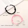 Charm Bracelets Romantic 2Pcs/Pair Matching Couple Bracelet Trendy Milan Rope Magnet Braclet Handmade Braided Thread Adjustable Braslet Jewe