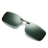 Avtagbar nattvisionslins Driving Metal Polarized Clip på glasögon Solglasögon Bilförare Goggles Oculos Masculino Vintage#Y5266P