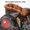 G1 Bomber Leather Jacket Suctions Suproed Suctions With Wool Twlar Lings of Gold