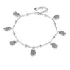 Silverhoo подлинной 925 стерлингового серебра для женщин простая богемная цепь из бисера с бисером