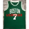 Alla broderier 7# Brown Green Basketball Jersey Anpassa herrkvinnors ungdomsväst Lägg till något nummer Namn XS-5XL 6XL Vest