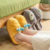 Winter House Fur Slipers Women Cute Cartoon Fruit Couples Plush Shoes Non-slip Pineapple Avocado Indoor Ladies Fluffy Slippers Y1120