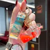 Fashion Cute Cartoon Soft Rubber Keychain ing Bottle Doll Car Landyard Keying Key Chain Rings Bag Pendant Gift for Children G1019