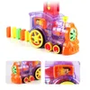 80 PCS Train Electric Domino Voiture Modèle Magical Set Automatique jeu Blocs de construction de voiture Empilement de voiture pour Kid Cadeau