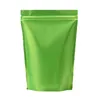 Matte Green Aluminum Foil Stand Up Bag Grip Seal Tear Notch Doypack Food Snack Coffee Bean Storage Pack Pouches LX4225