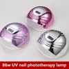 Lámpara de fototerapia de uñas UV de 86W de alta potencia 2021, secadores, pantalla LCD, secado de todos los geles, esmalte de uñas, herramientas de arte, 3 colores