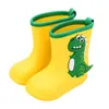 Newchildren's Rainshoes حيوانات الكرتون Rainshoes Outdoor غير قابلة للانزلاق للماء مقاوم للماء أطفال المطر المطاط معزول الأحذية
