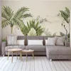 Papier peint mural personnalisé 3D flamanto peint peint tropical forêt tropicale plante plante fond de fond mur peinture murale décor