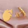 Stud Minimal Heart Earings Mode-sieraden Rvs Human Organs Earring Friend Gifts Bijoux Femme 2021