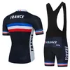 2021 Zespół Francja Kolarstwo Jersey 9D Zestaw Gel MTB Odzież rowerowa Szybki suchy rowerowe ubrania Ropa Ciclismo Męskie krótkie Mailot Culotte
