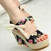 Обувь Женщины 2021 Летние Новые Сладкие Цветы Пряжка открытого пальца Wee Wee Wee Wee Wee Sandals Floral High-Carehed Обувь Сандалии Платформы X0728