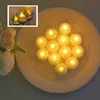 Flameless drijvende kaarsen waterdichte flikkering teenlicht warme witte led kaarsen voor zwembad spa Bathtub Wedding Party Dinner Decor H4563606