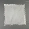 Uppsättning av 12 klassiska bröllop Bridal näsdukar 100 bomull för kvinnor broderad virkning spetsar hankies handduk vintage hanky 30x30cm8372295