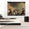 Projectieschermen 40-inch projectorscherm 16: 9 Tabletop Handleiding Pull-up vouwen projecteren Home Theatre voor DLP