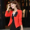 blazer female slim outerwear elegant spring autumn coat plus size women ladies jacket clothes 211019