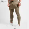 SITEWEIE Sportswear Fitness Hosen Männer Turnhallen Skinny Jogginghose Outdoor Baumwolle Track Hose Bottom Jogger Workout Hose L244 210702