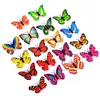 LED coloré changeant papillon brillant Stickers muraux veilleuse lampe décor à la maison bricolage réfrigérateur aimants fête bureau autocollants