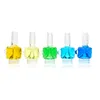 colorfull Glycerin coil bowls freezable chilled Accessories of glass smoking bong hookah shisha water pipes 14mm male