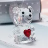 4 cores adorável urso de cristal favor romântico casamento dia dos namorados presentes com festa de caixa colorido favores bebê festa de lembrança ornamentos para presente convidado