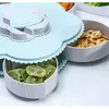 Plastic Food Candy Snack Container Case Holder Flower-shaped Storage Box Organizer Tray Rotatable 210423