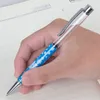 Boże Narodzenie Snowflake Pusty długopis wielofunkcyjny DIY Ballpoint Metal Anti Skid Ballpoints School Student Papier Materiały Prezent BH5544 TYJ