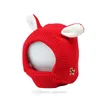 Cão de malha chapéu de animal de estimação Cães de Natal Cachorrinha Cachorrinho Filhote de cachorro Feriado Chapéus com orelhas para cães médio a grande inverno Quente animais de estimação Cap Fashion Coelho Ear Design Beanie A252